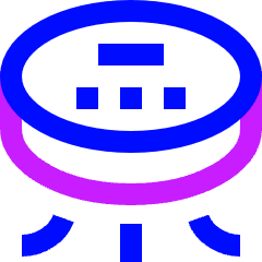 Robot Vacuum Icon from Sharp Neon Set