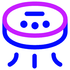 Robot Vacuum Icon from Plump Neon Set