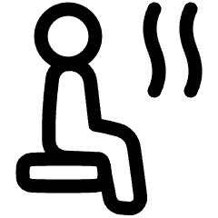 Sauna Room Icon from Plump Line Set