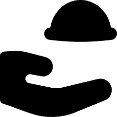 Serving Dome Hand Icon from Flex Solid Set