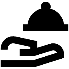 Serving Dome Hand Icon from Sharp Remix Set