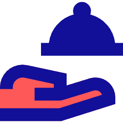 Serving Dome Hand Icon from Sharp Pop Set