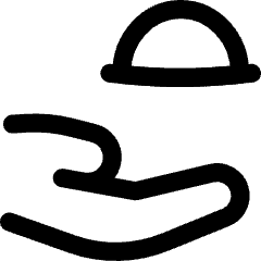 Serving Dome Hand Icon from Flex Line Set