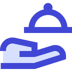 Serving Dome Hand Icon from Sharp Duo Set