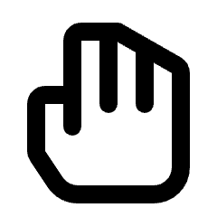 Back Hand Icon from Rounded Line - Streamline Material Set