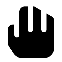 Back Hand Fill Icon from Rounded Fill - Streamline Material Set