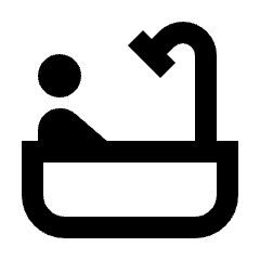 Bathtub Icon from Sharp Line - Streamline Material Set