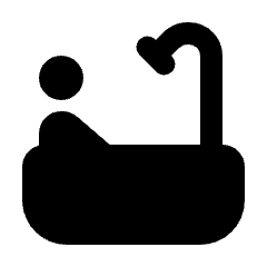 Bathtub Fill Icon from Rounded Fill - Streamline Material Set