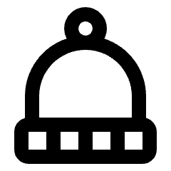 Beanie Icon from Rounded Line - Streamline Material Set