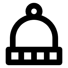 Beanie Icon from Outlined Line - Streamline Material Set