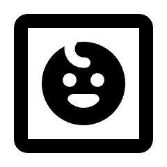 Bedroom Baby Icon from Rounded Line - Streamline Material Set