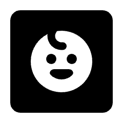 Bedroom Baby Fill Icon from Rounded Fill - Streamline Material Set