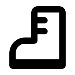 Boots Icon from Rounded Line - Streamline Material Set