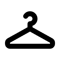 Checkroom Fill Icon from Rounded Fill - Streamline Material Set