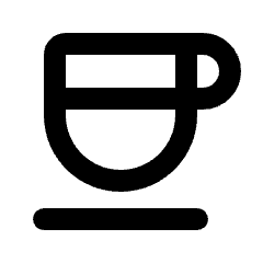 Coffee Icon from Rounded Line - Streamline Material Set