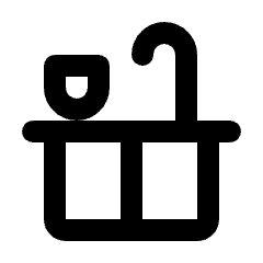 Countertops Icon from Rounded Line - Streamline Material Set