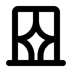 Curtains Icon from Rounded Line - Streamline Material Set