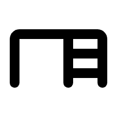 Desk Fill Icon from Rounded Fill - Streamline Material Set