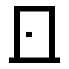 Door Back Icon from Sharp Line - Streamline Material Set