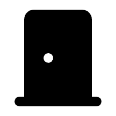 Door Back Fill Icon from Rounded Fill - Streamline Material Set