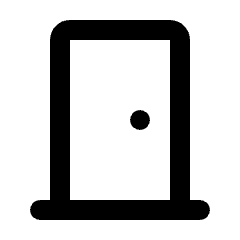 Door Front Icon from Rounded Line - Streamline Material Set