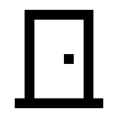 Door Front Icon from Sharp Line - Streamline Material Set