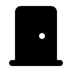 Door Front Fill Icon from Rounded Fill - Streamline Material Set