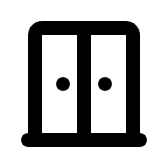 Door Sliding Icon from Rounded Line - Streamline Material Set