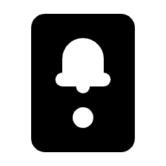 Doorbell 3p Fill Icon from Rounded Fill - Streamline Material Set