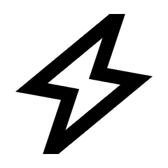 Electric Bolt Icon from Sharp Line - Streamline Material Set