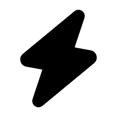 Electric Bolt Fill Icon from Rounded Fill - Streamline Material Set