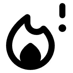 Emergency Heat Icon from Rounded Line - Streamline Material Set