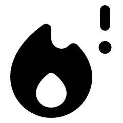 Emergency Heat Fill Icon from Rounded Fill - Streamline Material Set