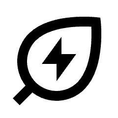Energy Savings Leaf Icon from Sharp Line - Material Pro Set