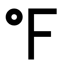 Fahrenheit Icon from Sharp Line - Streamline Material Set