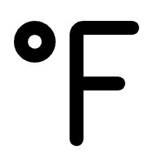 Fahrenheit Fill Icon from Rounded Fill - Streamline Material Set