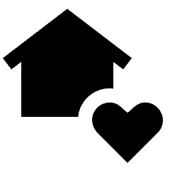 Favorite Home Fill Icon from Sharp Fill - Streamline Material Set