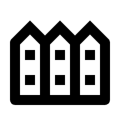 Fence Icon from Outlined Line - Streamline Material Set