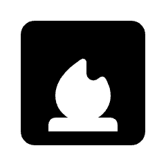 Fireplace Fill Icon from Rounded Fill - Streamline Material Set