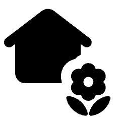 Home And Garden Fill Icon from Rounded Fill - Streamline Material Set