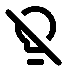 Light Off Icon from Rounded Line - Streamline Material Set