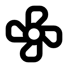 Mode Fan Icon from Rounded Line - Streamline Material Set