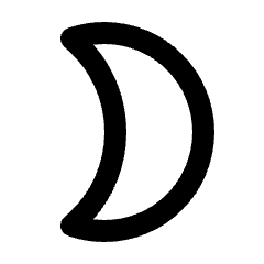 Mode Night Icon from Outlined Line - Material Pro Set