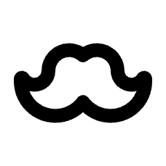 Moustache Icon from Rounded Line - Material Pro Set