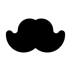 Moustache Fill Icon from Rounded Fill - Streamline Material Set