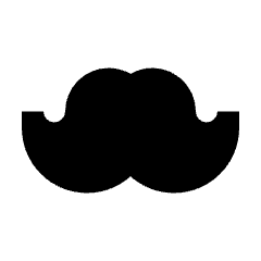 Moustache Fill Icon from Sharp Fill - Streamline Material Set