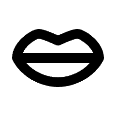 Mouth Icon from Outlined Line - Streamline Material Set