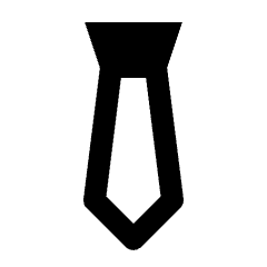 Necktie Icon from Outlined Line - Streamline Material Set