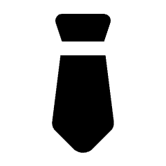 Necktie Fill Icon from Rounded Fill - Streamline Material Set