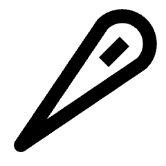 Needle Icon from Outlined Line - Streamline Material Set